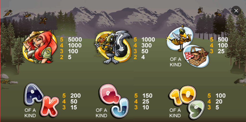 bonus bear Símbolos