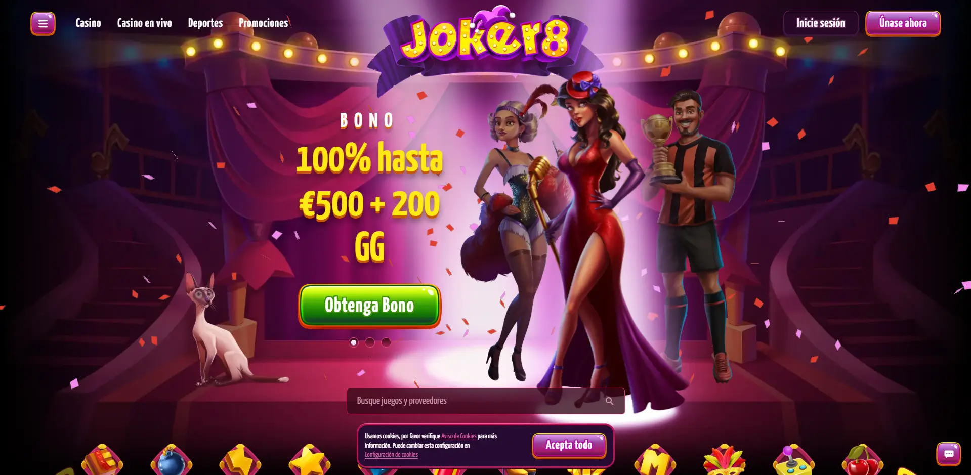 Joker8 main menu