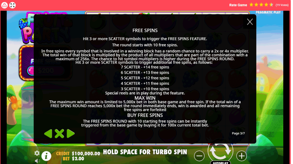 Fruit Party free spins